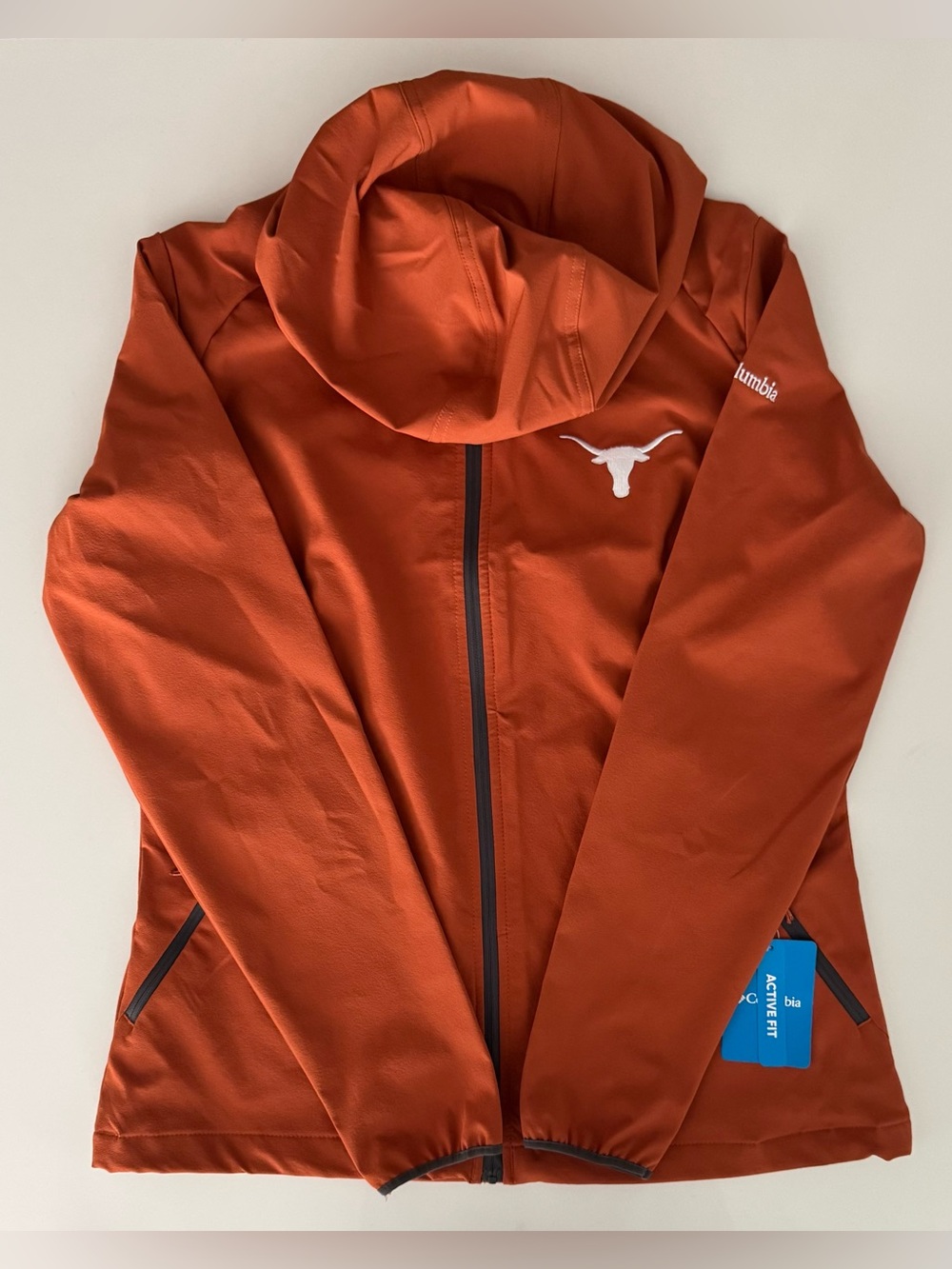 New Columbia Heather Canyon Softshell Jacket Texas Longhorns Orange Women’s L